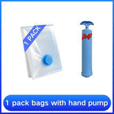1-8PCS Vacuum Bag and Pump Cover for Clothes Storing Large Plastic Compression Empty Bag Travel Accessories Storage Container